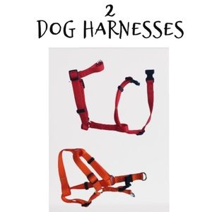 Set of 2 Adjustable Step In Nylon Small Dog Breed Harness with Buckle Closure